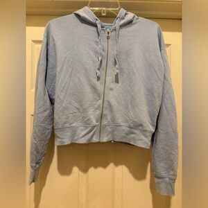 Light Blue Zip-Up Hoodie Size Small